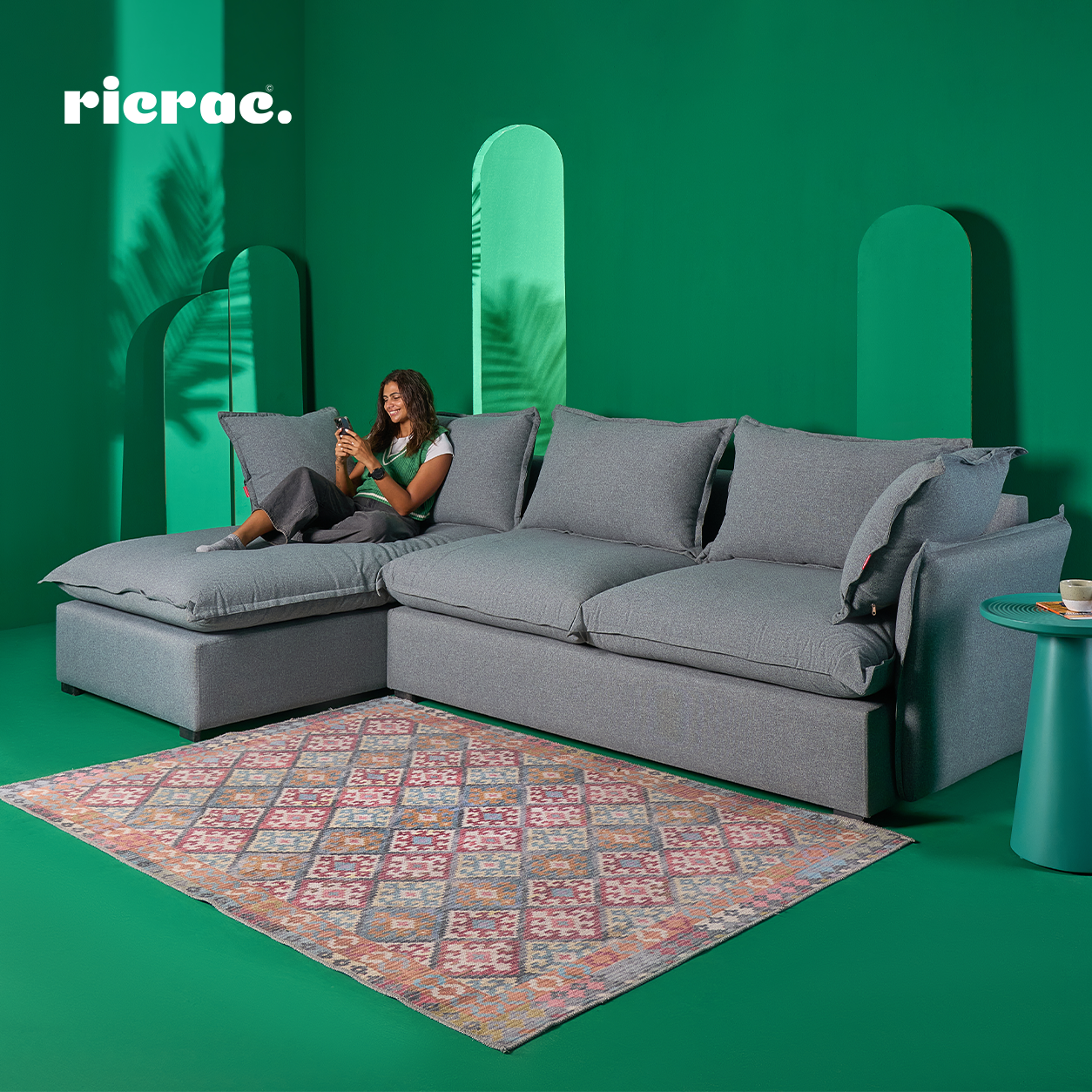 Rifal L-Shape Bed - Stylish Sofa & Comfortable Bed - Ricrac Shop