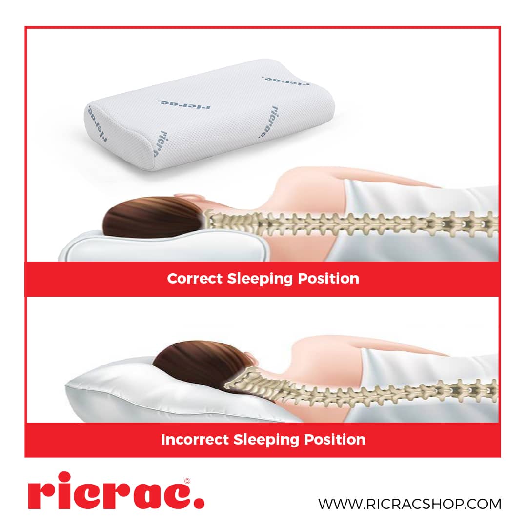 Contour Memory Foam Pillow suitable for Neck & Shoulder Pain