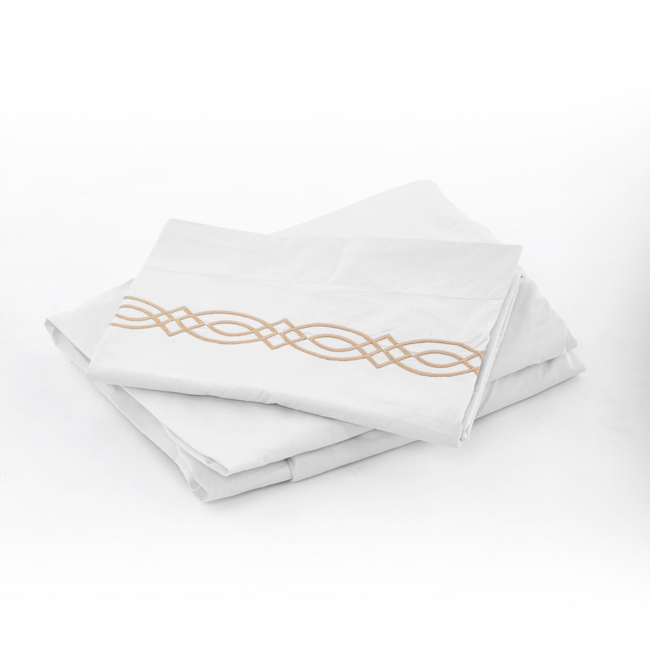 Rili- Loop Embroidered Parcale Fitted Sheet Set- 100% Cotton