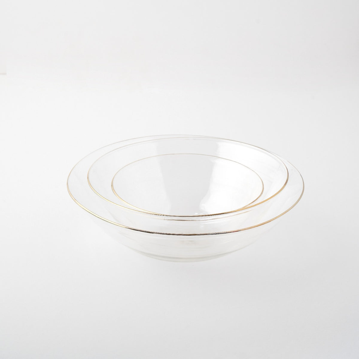 TWS CB2525 Crushed Glass Square Soup Bowls with Gold - The