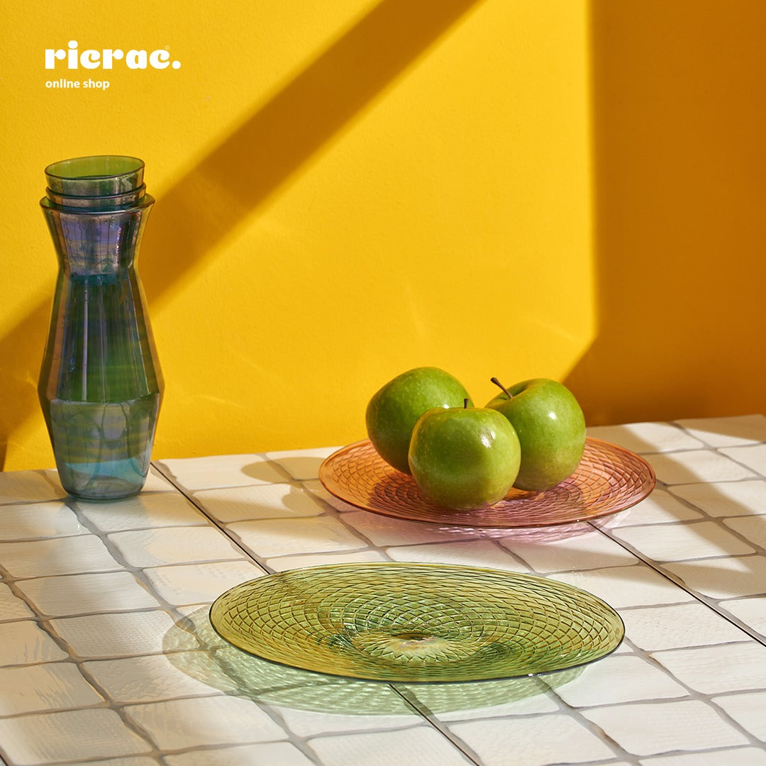 Rantooly Hand Blown Glass Serving Plate