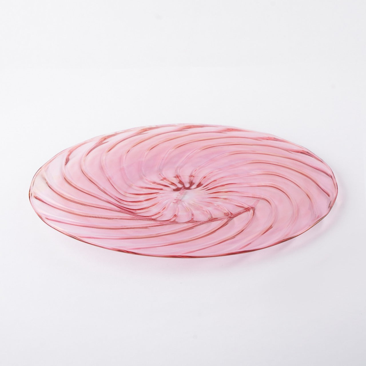 Rambassy - Hand Blown Glass Swirl Serving Plate