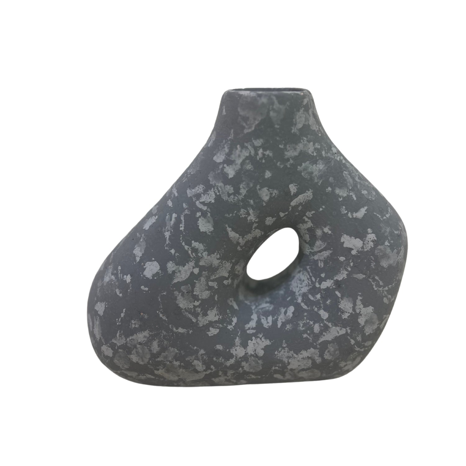 Handcrafted clay accessory, unique decorative vase with textured finish, perfect for adding character to any room.