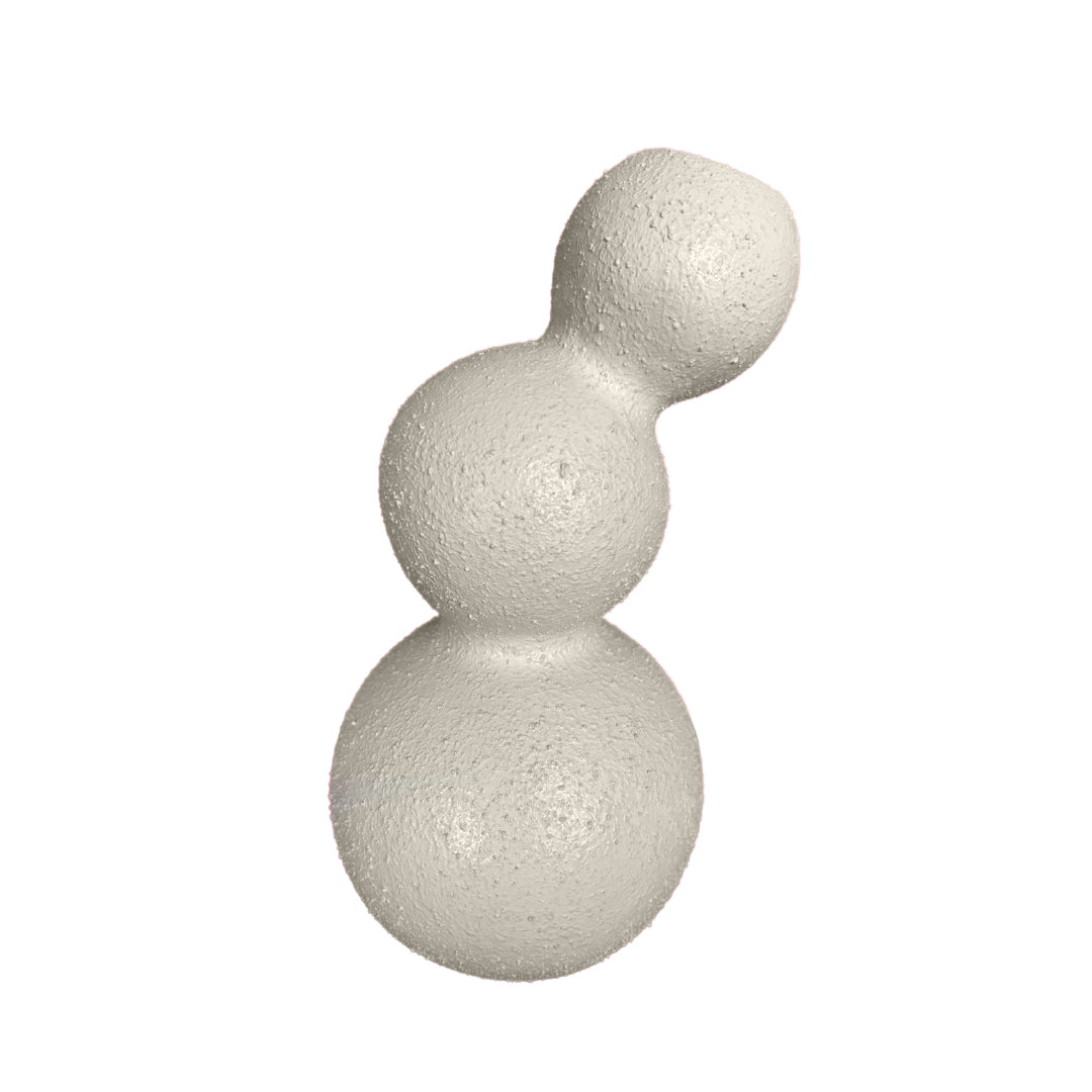 Sculptural Clay Vase - Triple Form Curve featuring three stacked round shapes, adding elegance to any space.