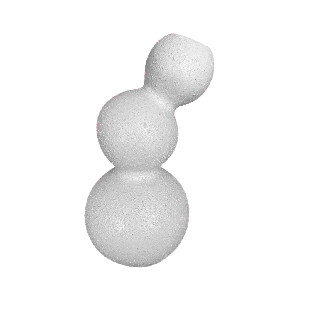 Rukaba Sculptural Clay Vase – Triple Form Curve showcases a stacked round design with a soft tilt and textured surface.