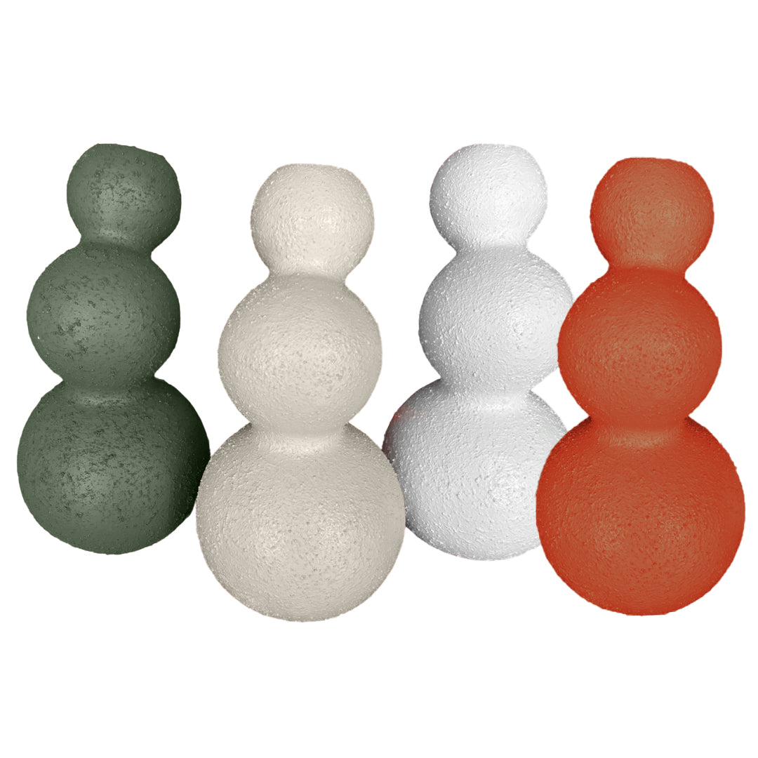 Sculptural Clay Vase - Triple Form Curve in stacked round form featuring textured surfaces and soft colors.