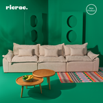 Rubano- Super Soft 3 Seaters Sofa with Back Mechanism in a stylish living room setting with colorful decor.