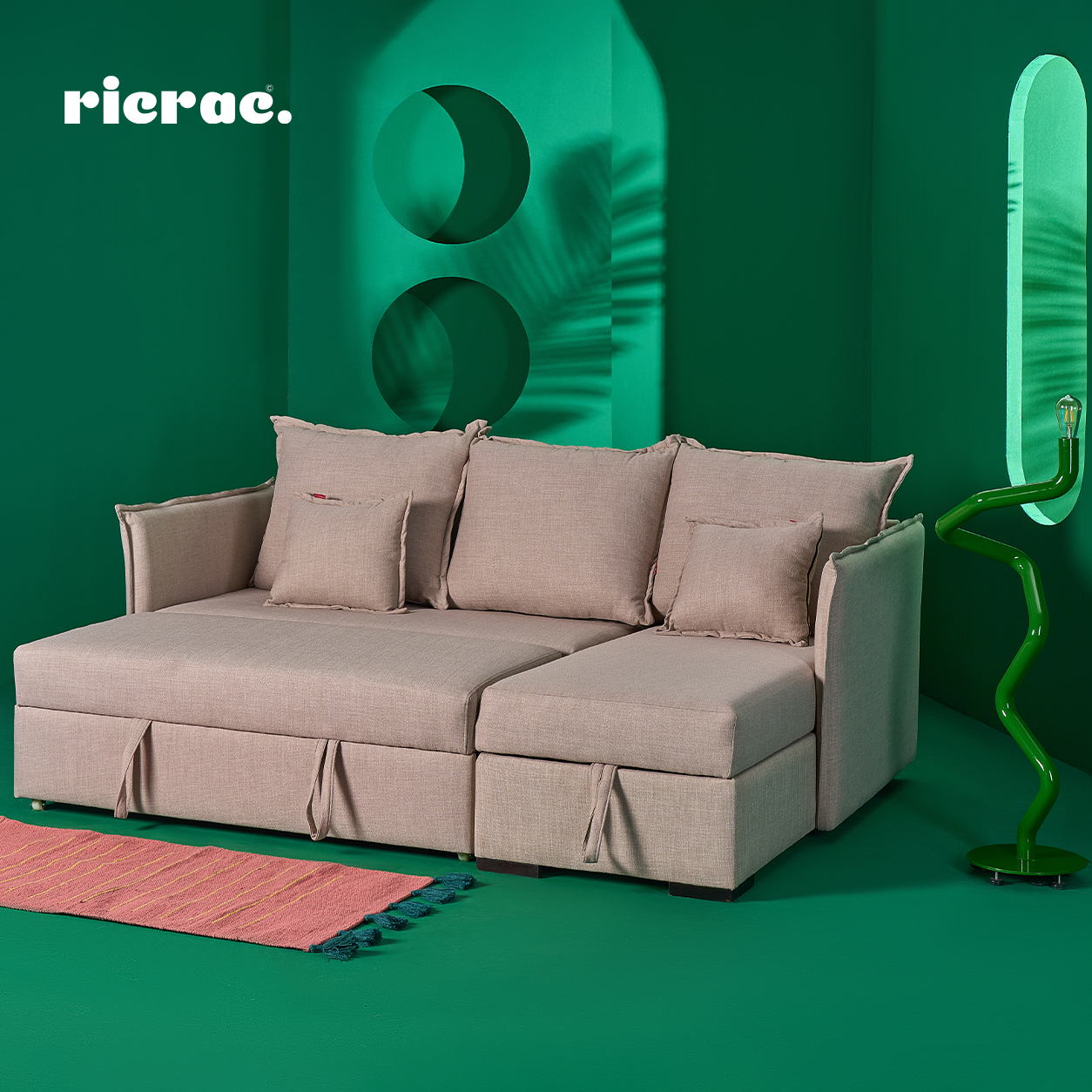Rifal L-Shape Bed