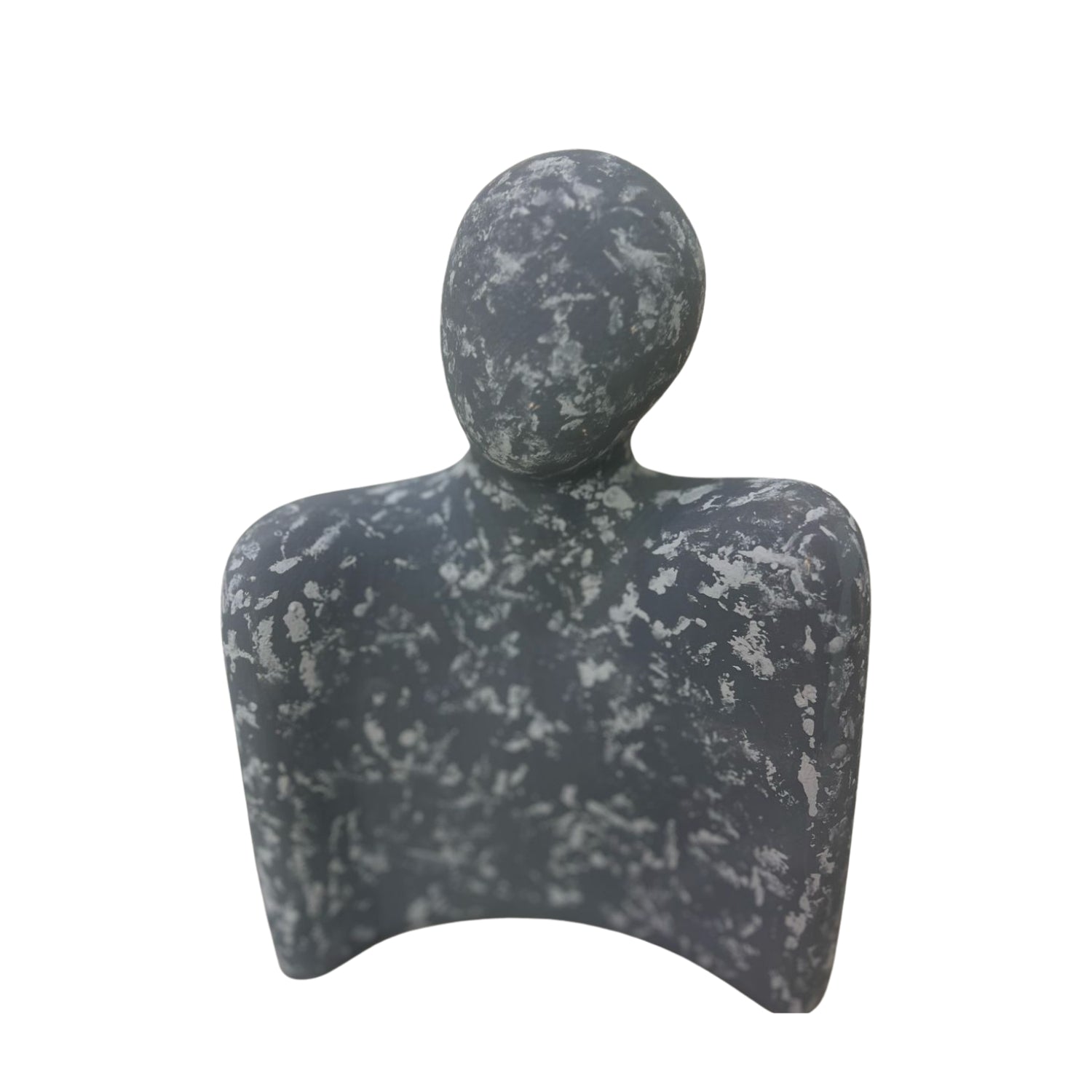 Handcrafted clay accessory featuring a gray marbled design, perfect for elevating home decor.