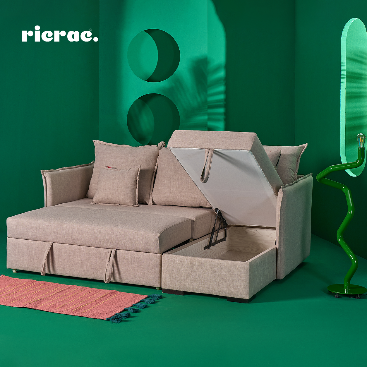 Rifal L-Shape Bed