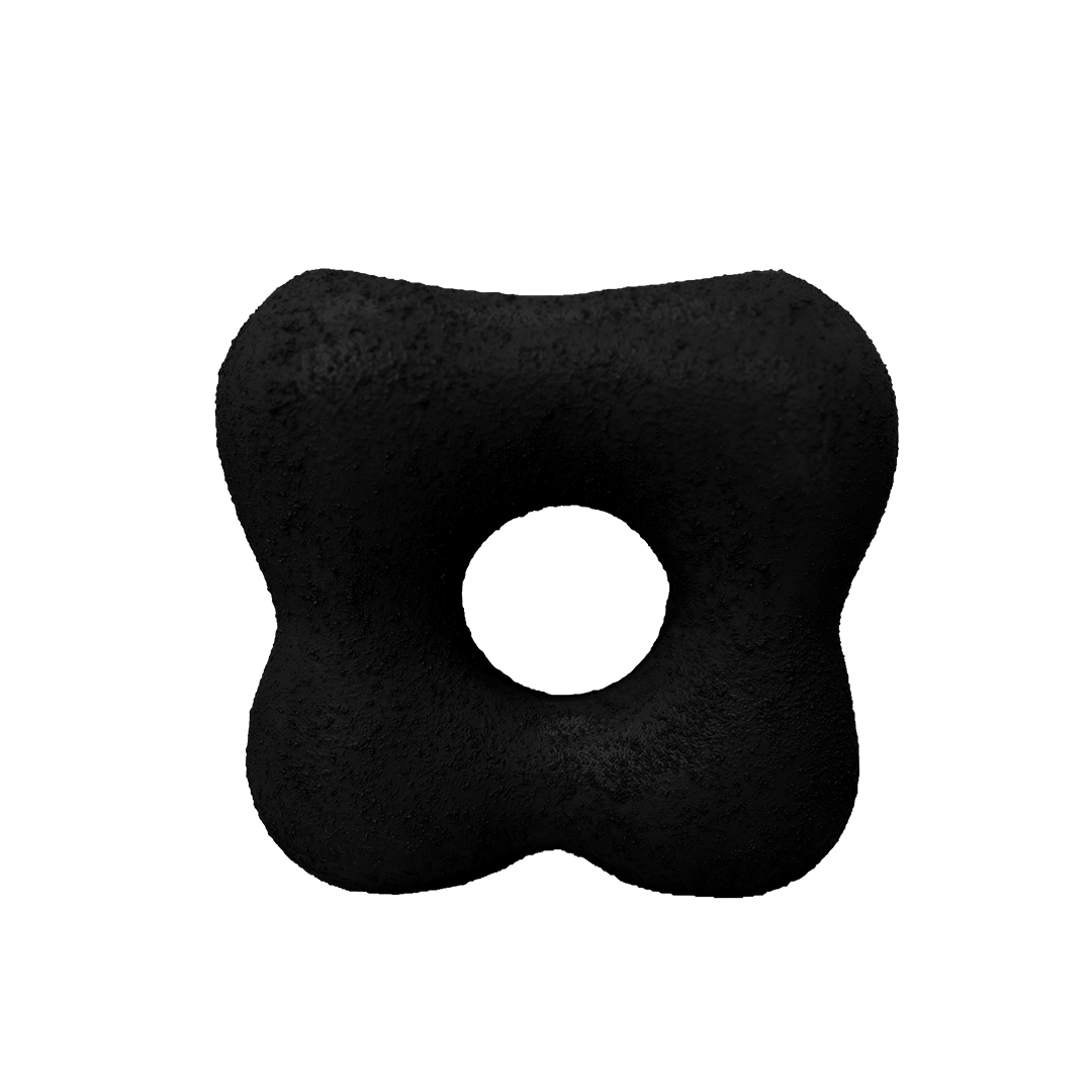 Handcrafted black Renzal Clay Accessory, perfect for home decor and displaying dried flowers.