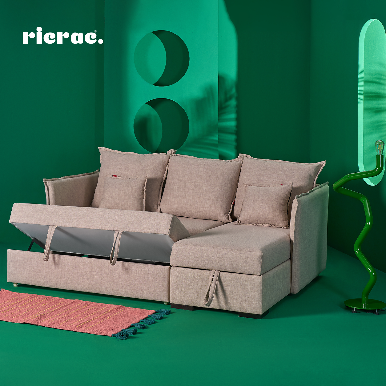 Rifal L-Shape Bed