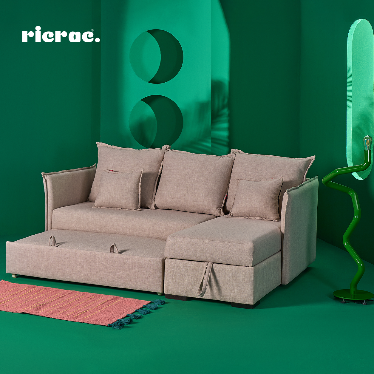 Rifal L-Shape Bed