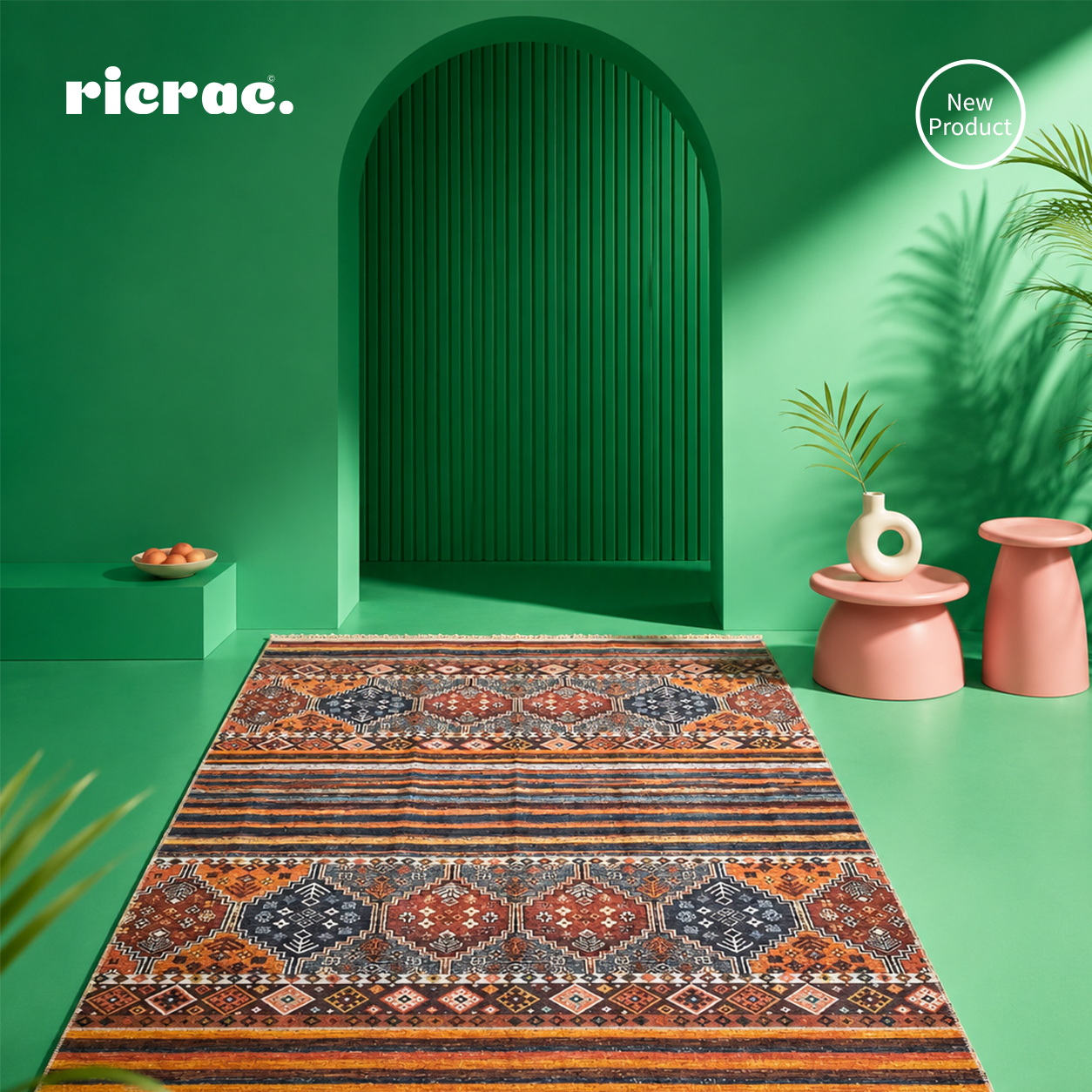 Ravira Printed Kilim Rug