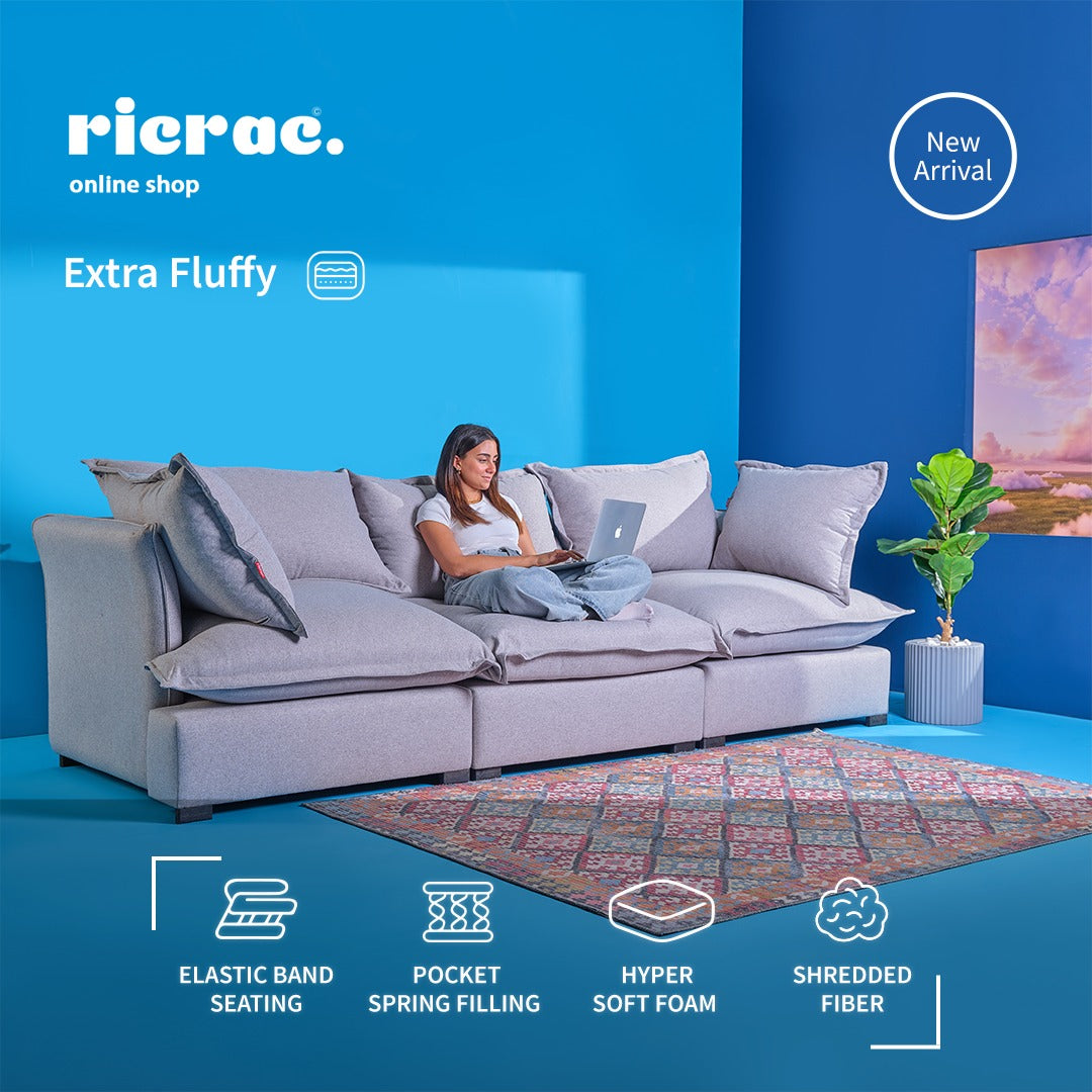 Rakolo- Ultra Fluffy 3 Seaters Sofa