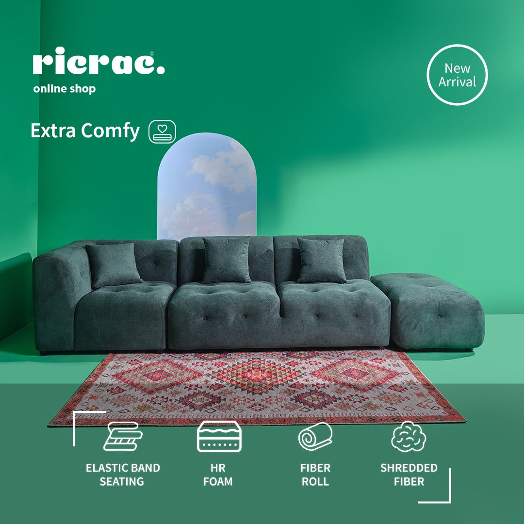 Redano- 3 Seaters Modular Sofa  & a Pouf
