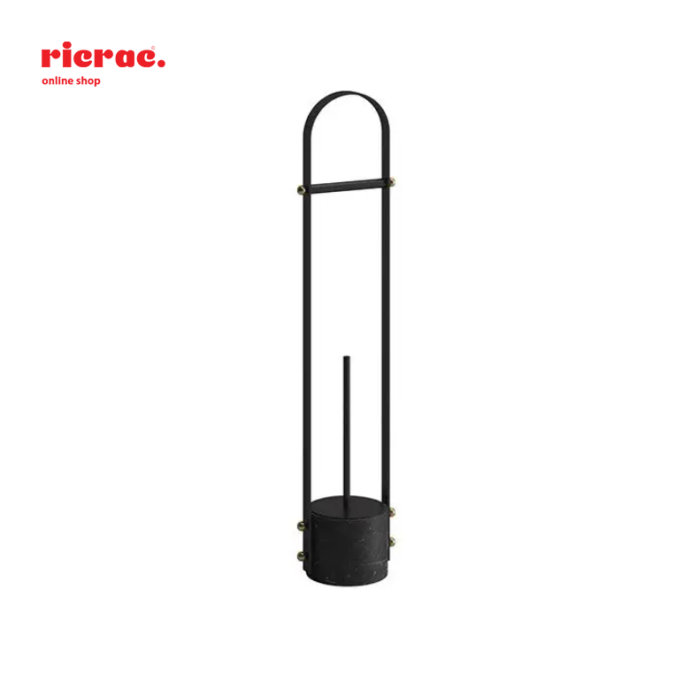 Ruvo- Metal Stand for organized bathroom storage of toilet paper, towels, and brushes.