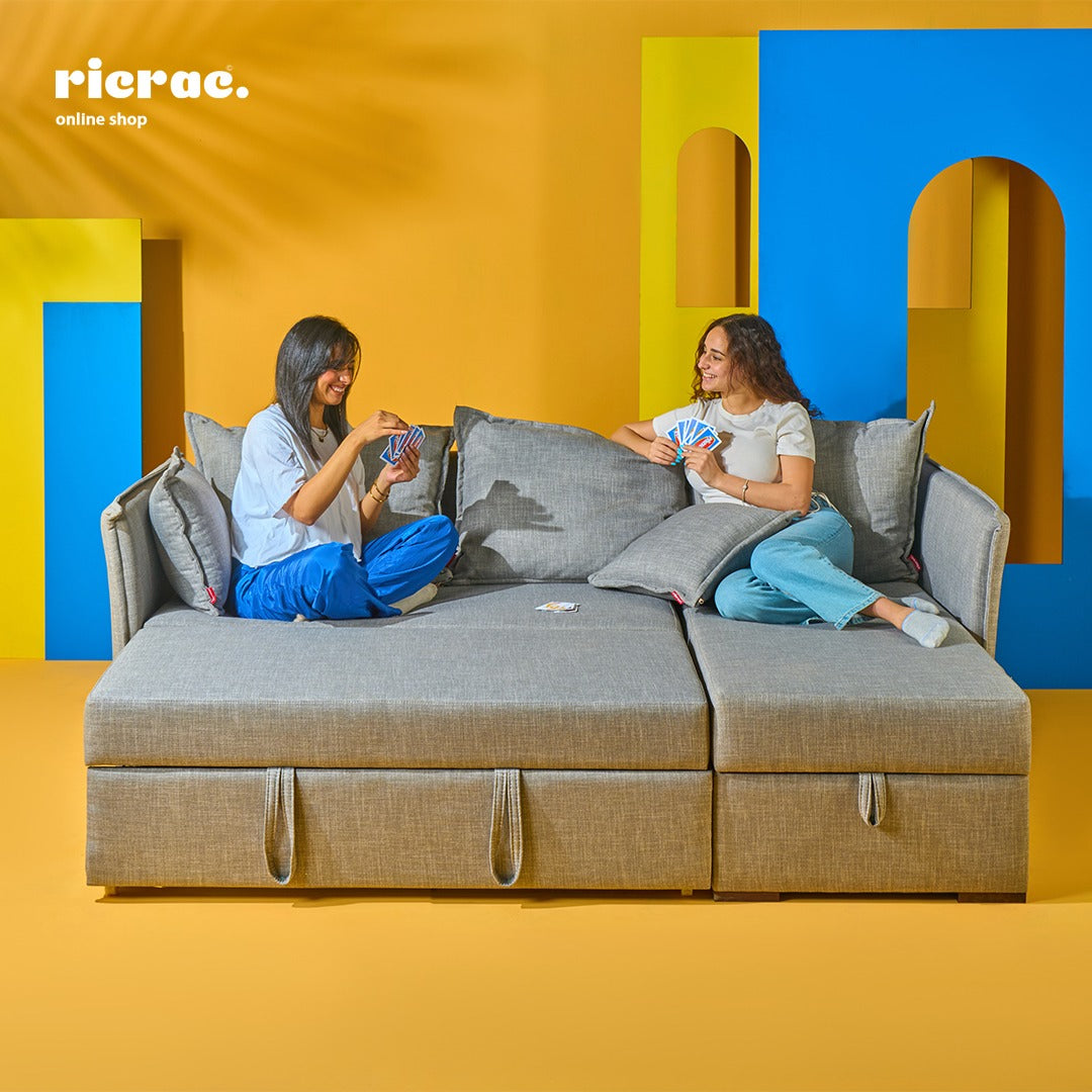 Rifal L-Shape Bed - Stylish Sofa & Comfortable Bed - Ricrac Shop