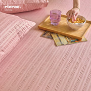 Microfiber Striped Bed Sheet Set with 2 Pillow cases