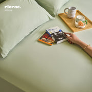 Microfiber Plain Bed Sheet Set with 2 Pillow cases