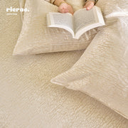 Jacquard Poly Cotton- TC200- Bricks Bed Sheet Set with 2 Pillow cases