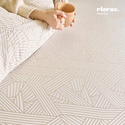 Jacquard Poly Cotton- TC200- Zigzag Bed Sheet Set with 2 Pillow cases