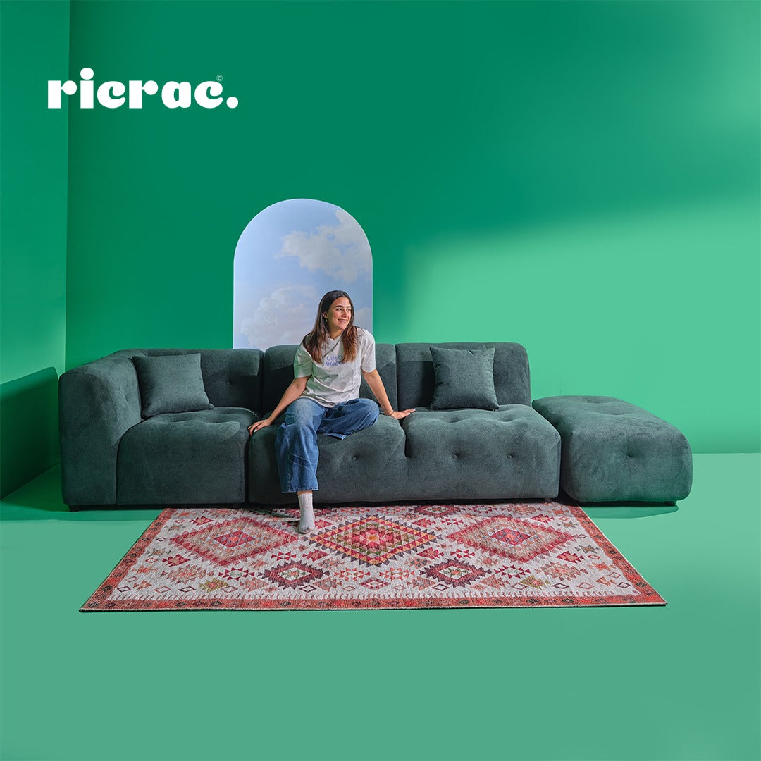 Redano- 3 Seaters Modular Sofa  & a Pouf
