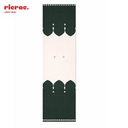 Waterproof Islamic table runner featuring elegant Islamic pattern and orange star motifs.
