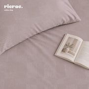 Jacquard Tencel Bed Sheet Set with 2 Pillow Cases - Spaced Stripes