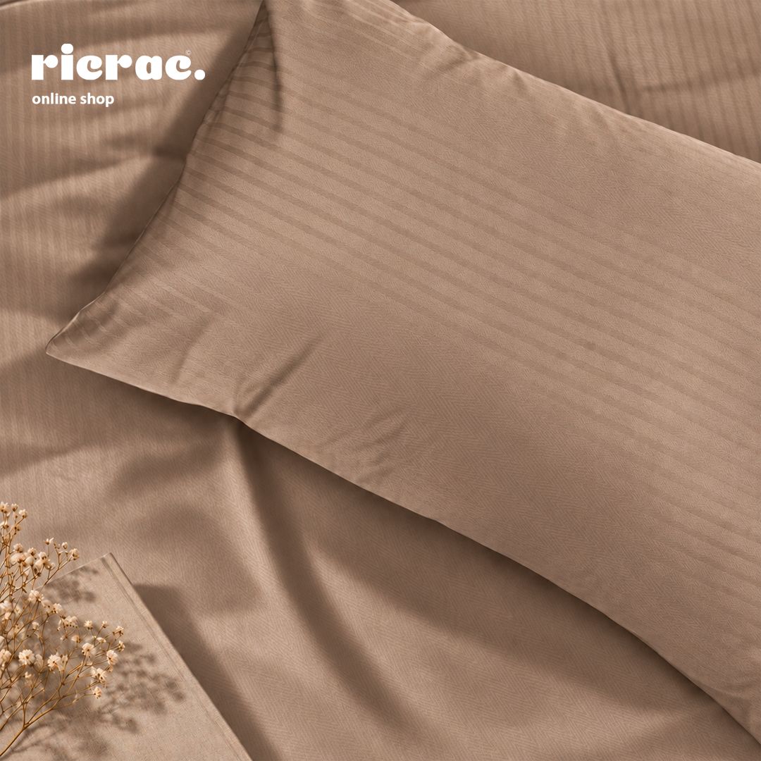 Jacquard Tencel Bed Sheet Set with 2 Pillow Cases - Zigzag