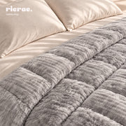 Double Face Duvet Set & 2 Pillow cases- Burnout fur