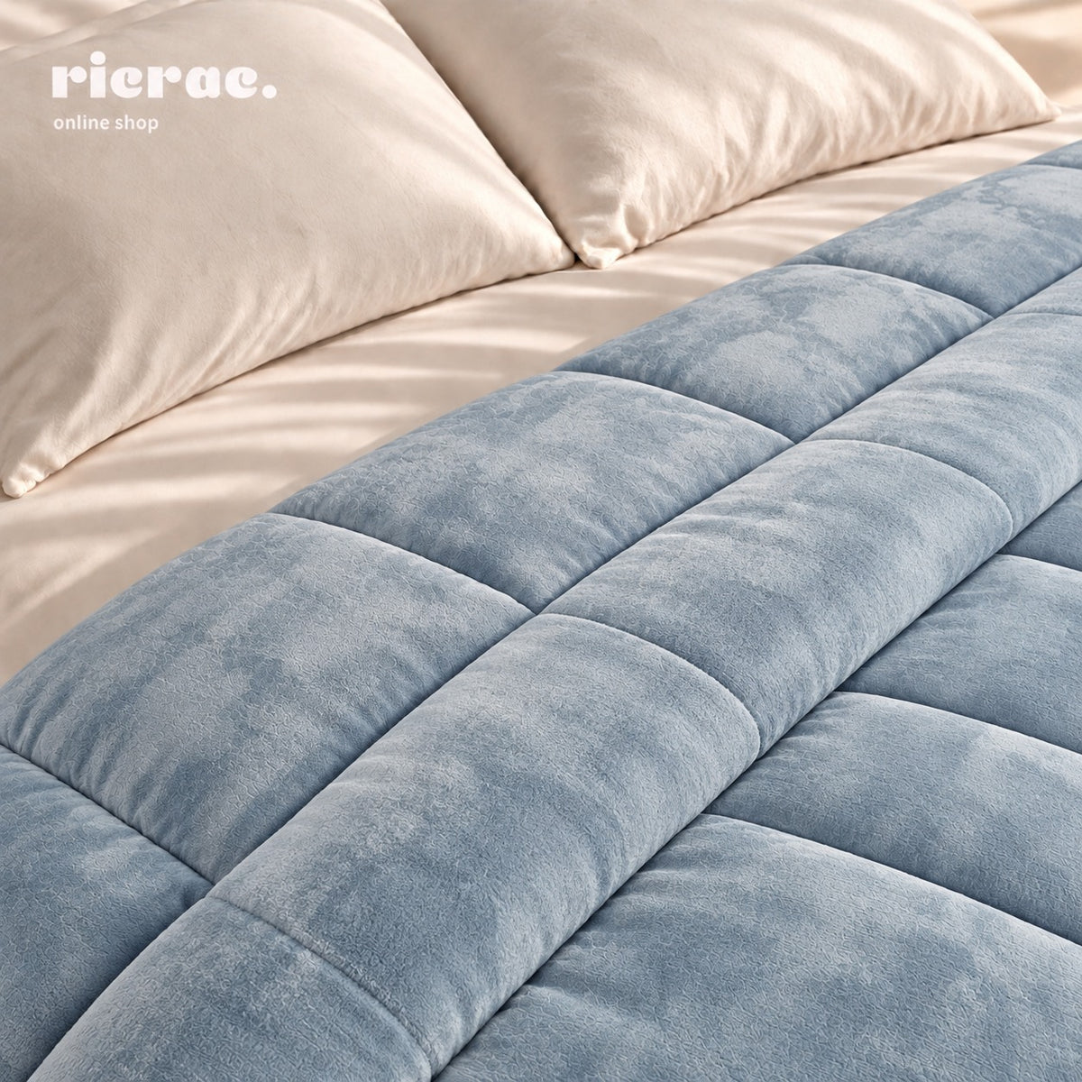 Double Face Duvet Set & 2 Pillow Cases- Solid Mink Fur