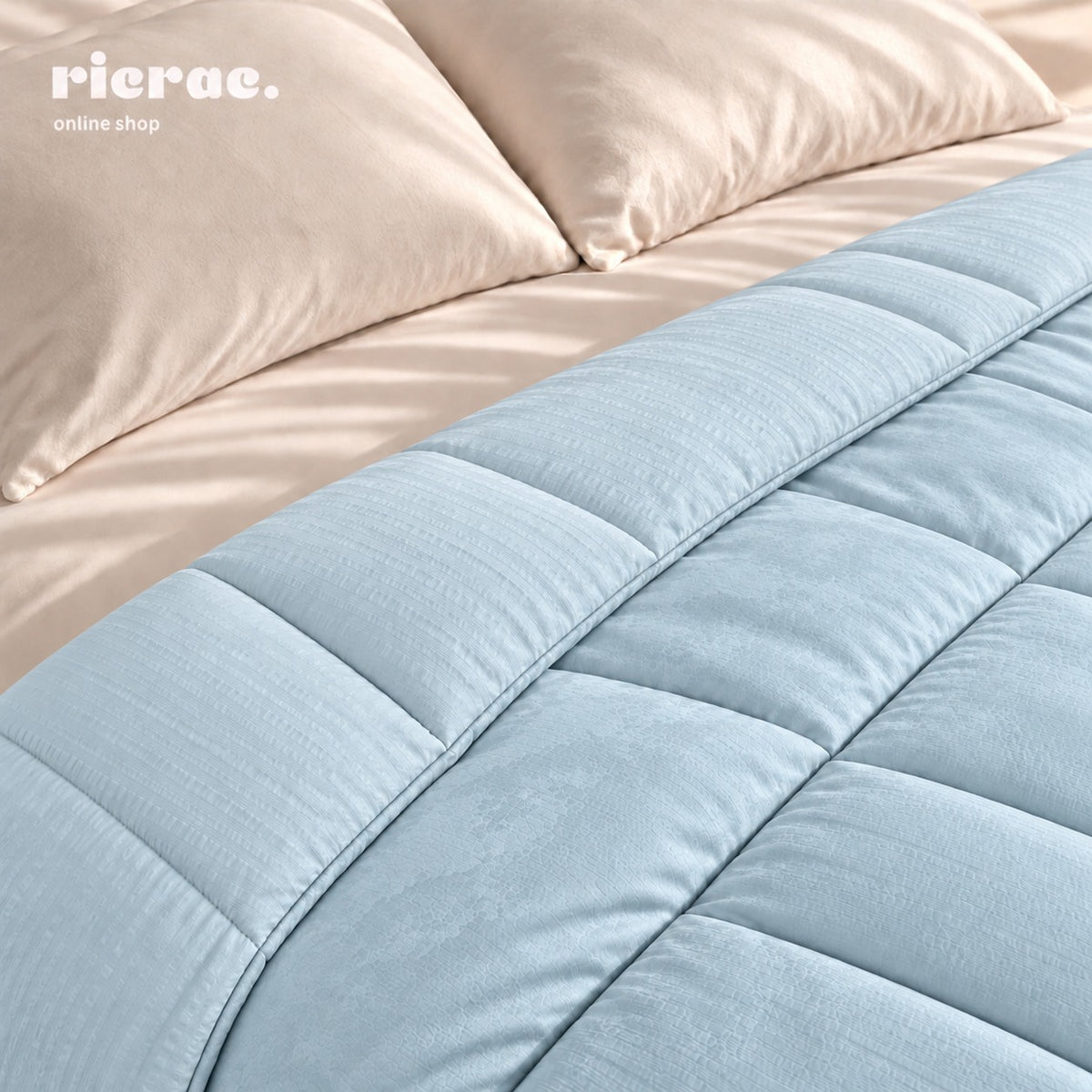 Double Face Duvet Set & 2 Pillow Cases - Embossed Stripes