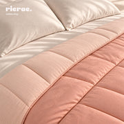 Double Face Duvet Set & 2 Pillow Cases - Embossed Stripes