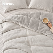 Double Face Duvet Set & 2 Pillow Cases - Muslin Cotton