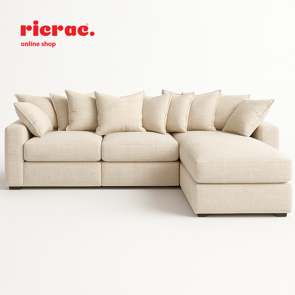 راندي - كنبة على شكل حرف L ناعمة للغاية وقابلة للتعديل