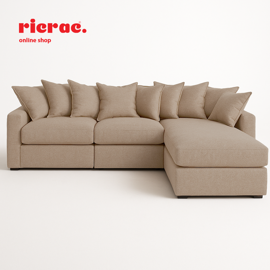 راندي - كنبة على شكل حرف L ناعمة للغاية وقابلة للتعديل