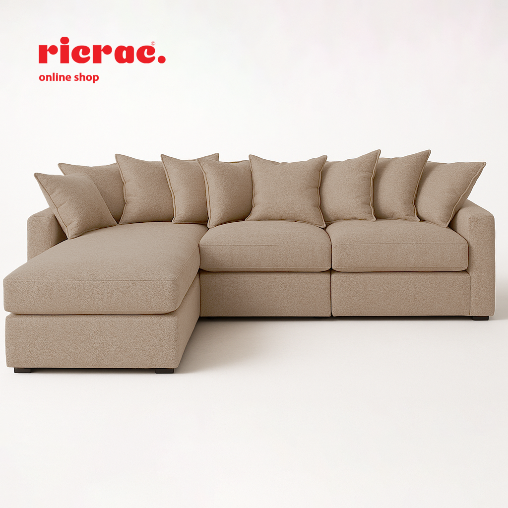 راندي - كنبة على شكل حرف L ناعمة للغاية وقابلة للتعديل