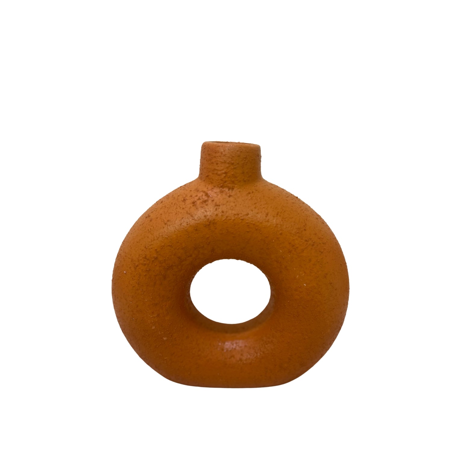 Handcrafted Ronuts Clay Accessory vase in a warm terracotta finish, perfect for dried flowers and home decor.