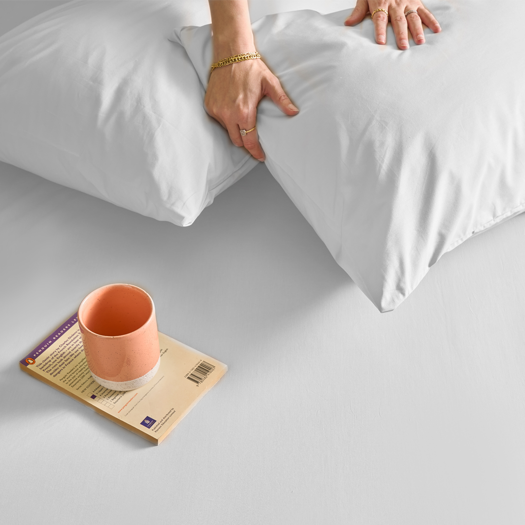 Egyptian Cotton TC300 Bed Sheet Set with 2 Pillow cases