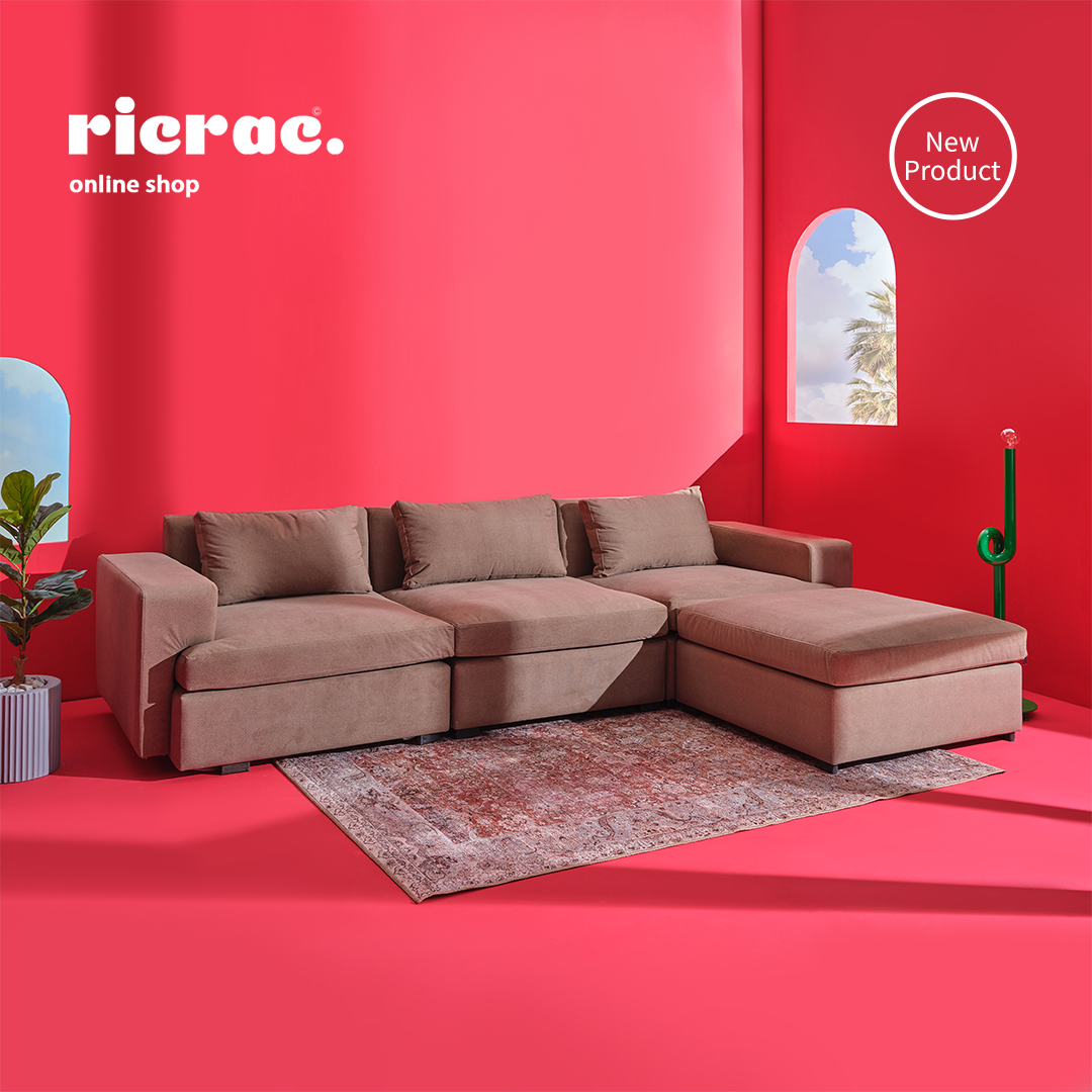 راتول- كنبة مودولار على شكل حرف L فائقة النعومة