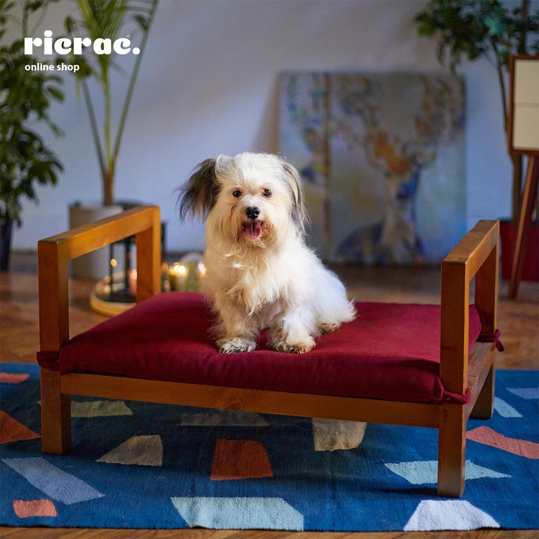 رامو - سرير خشب طبيعي للحيوانات الأليفة