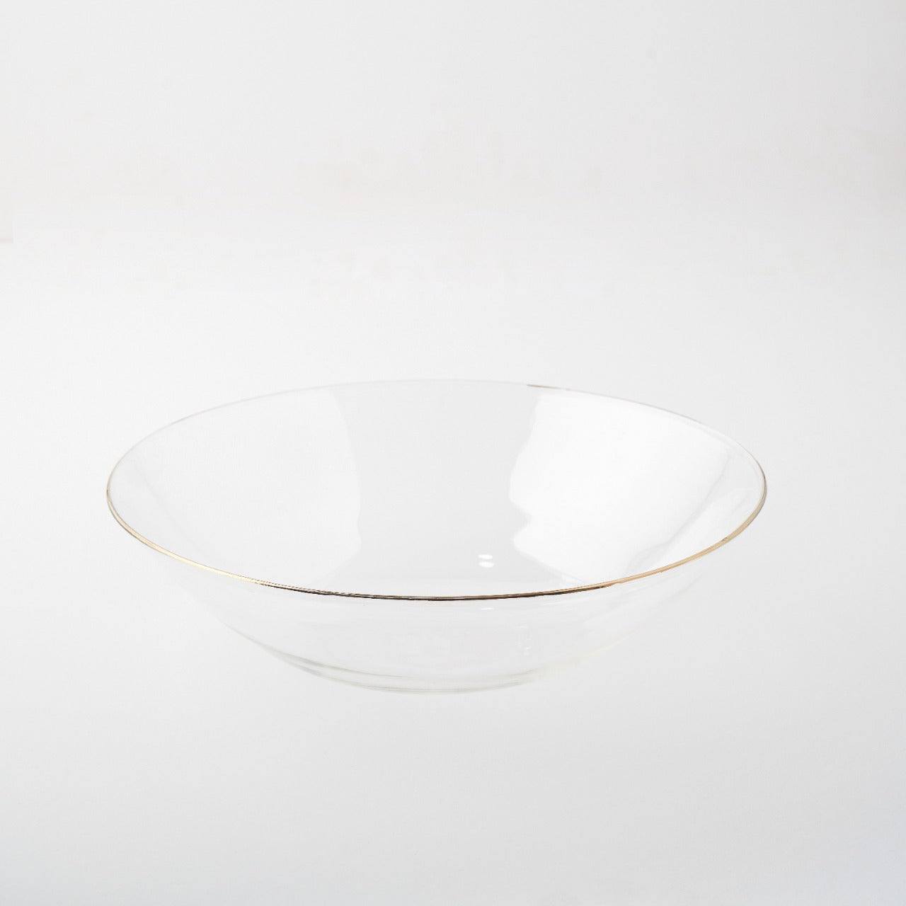 Rekama-Hand Blown Glass Bowls with Gold Edge