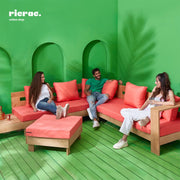 Roolak- L-Shape Set & 1 Ottoman