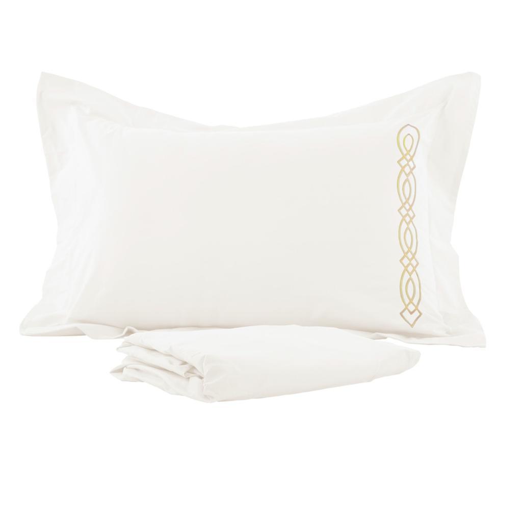 Rili- Loop Embroidered Parcale Fitted Sheet Set- 100% Cotton