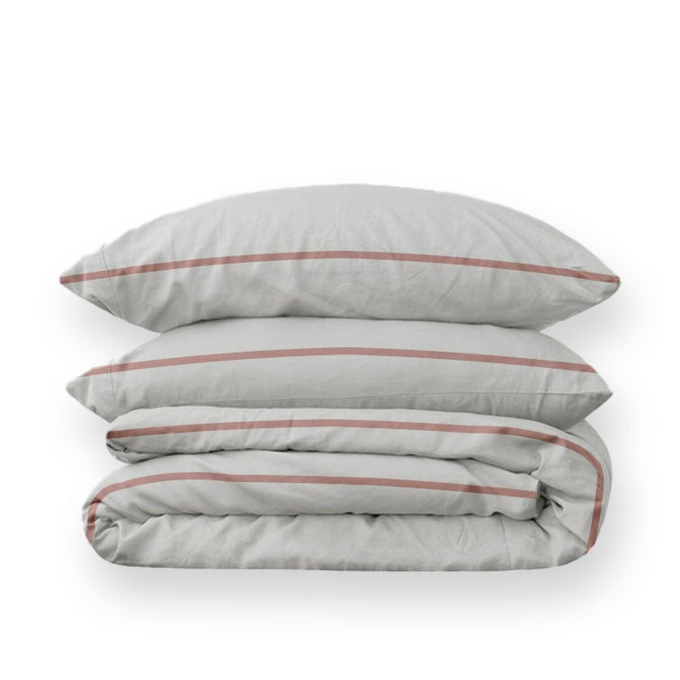 Refand- Double Face Cotton Duvet Cover & 2 Pillow Cases Gray
