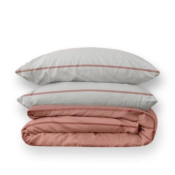 Refand- Double Face Cotton Duvet Cover & 2 Pillow Cases Gray
