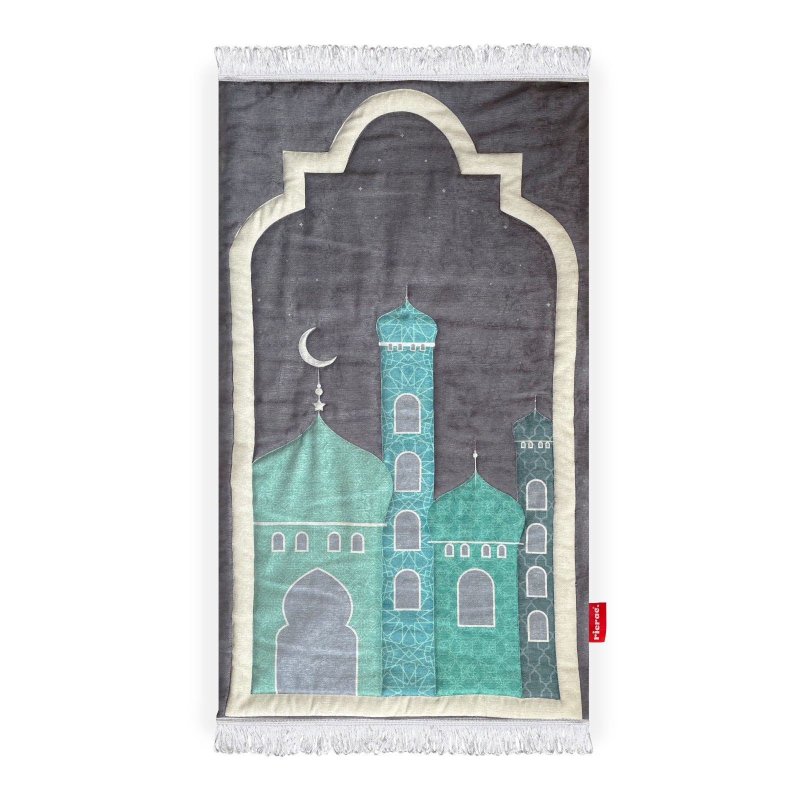 Printed Fiber Padded Prayer Mat- Colored Mosques