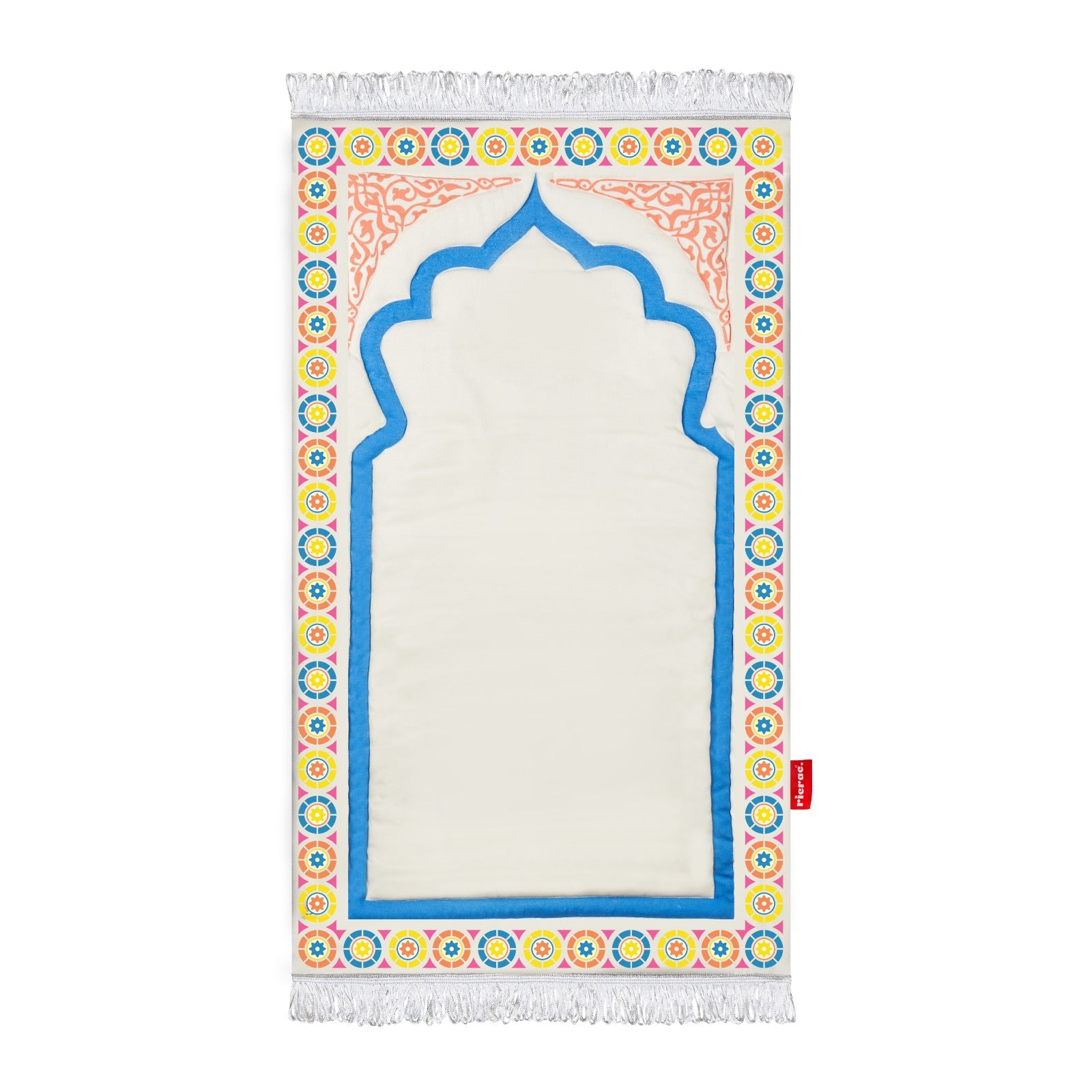 Printed Fiber Padded Prayer Mat- Colored Frame