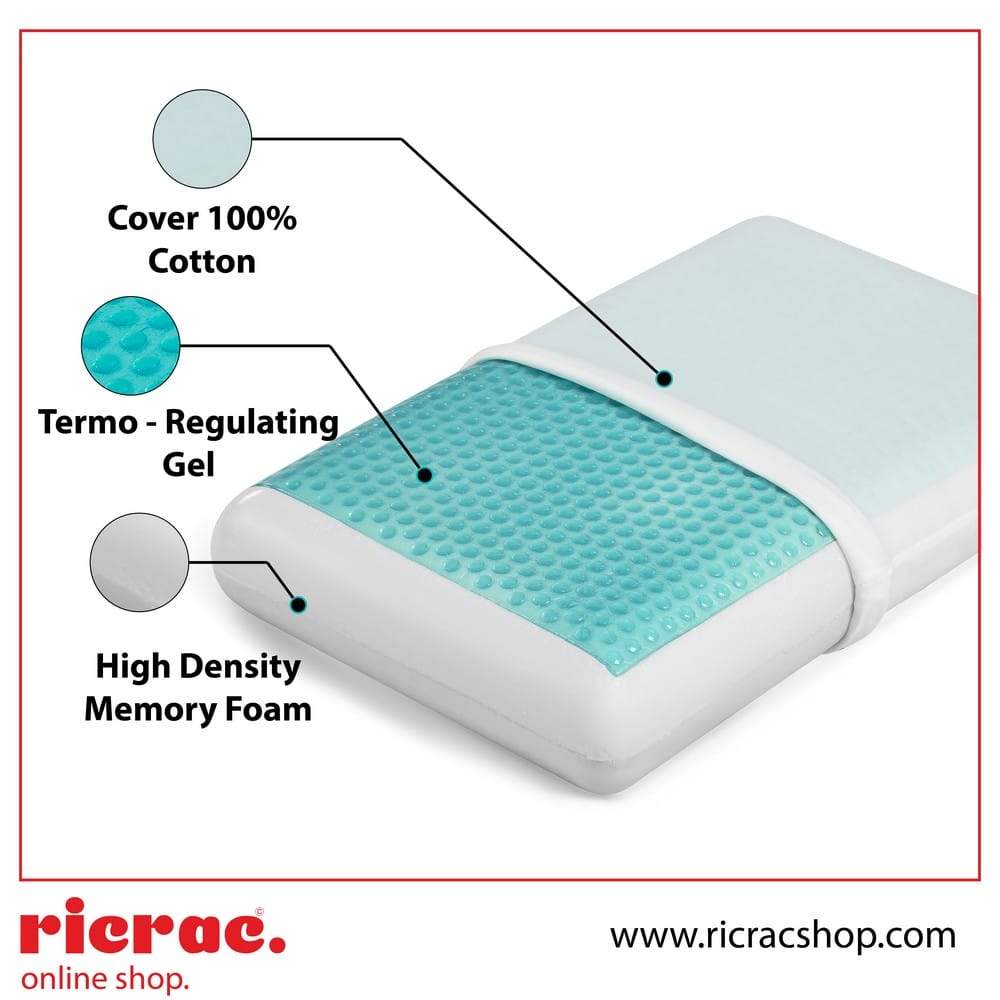 Cooling Memory Foam Pillow - Gel Foam Pillow - Ricrac Shop